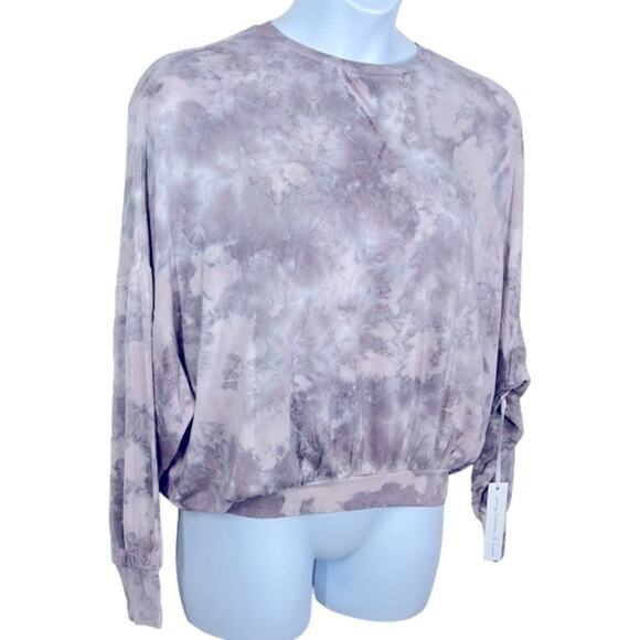 Young Fabulous & Broke Juliette Tie Dye Sweatshirt NWT Purple Gray Oversized - Picture 9 of 16